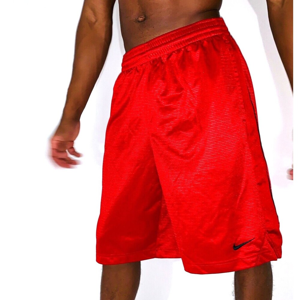 Nike Vintage Basketball Dazzle Shorts Silky Shiny Red Medium